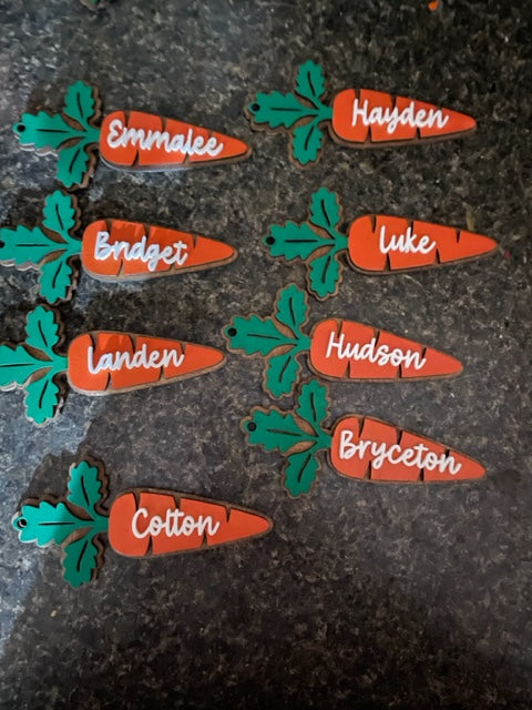 Easter carrot tags