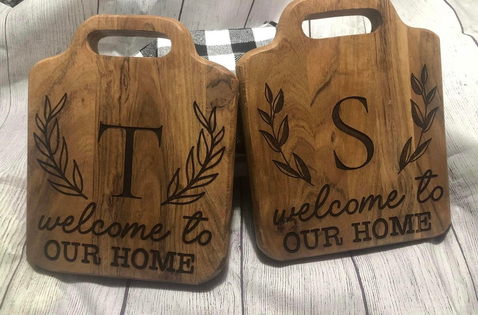 Monogramed cutting boards