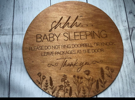 Baby sleeping sign