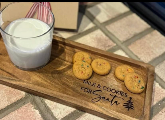 santa cookie tray